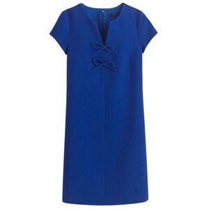 J. Crew Presentation Dress Royal Blue Size 4 NWT Bows Professional Party Coastal